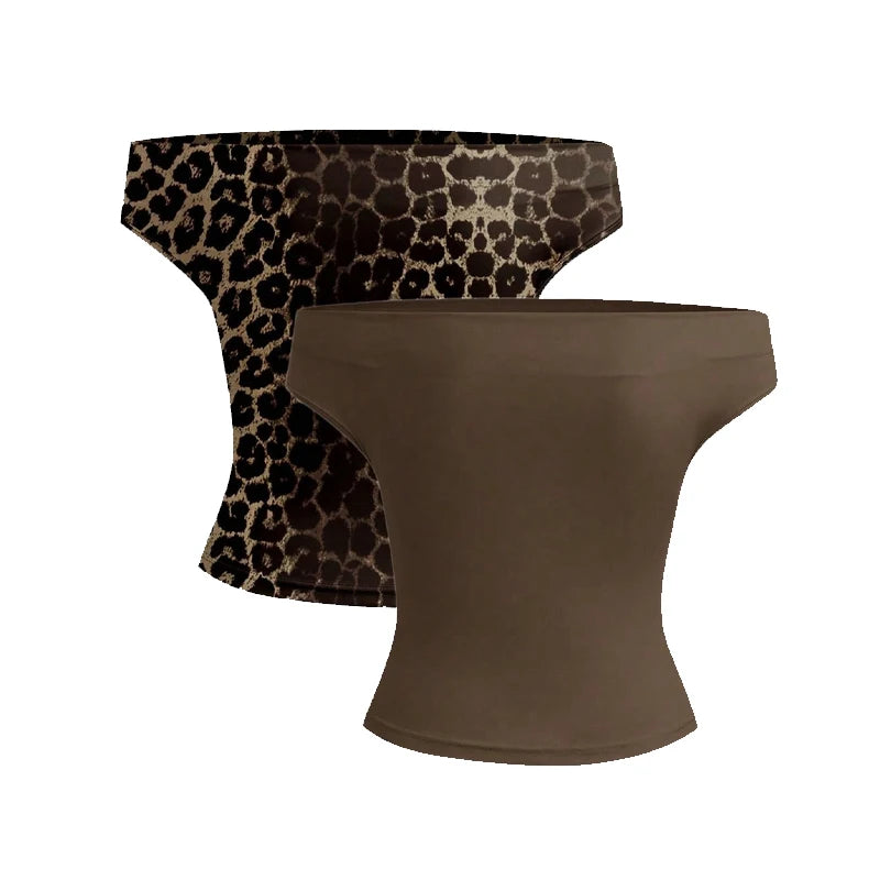 Conjunto de 2 Piezas de Top Asimétrico