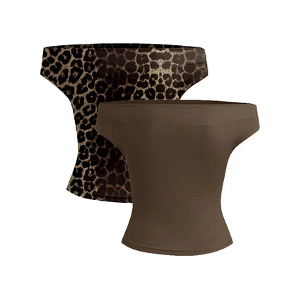 Conjunto de 2 Piezas de Top Asimétrico