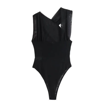 Body sin Mangas de Malla