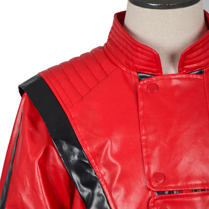 Michael Jackson-Chaqueta de Cuero Roja