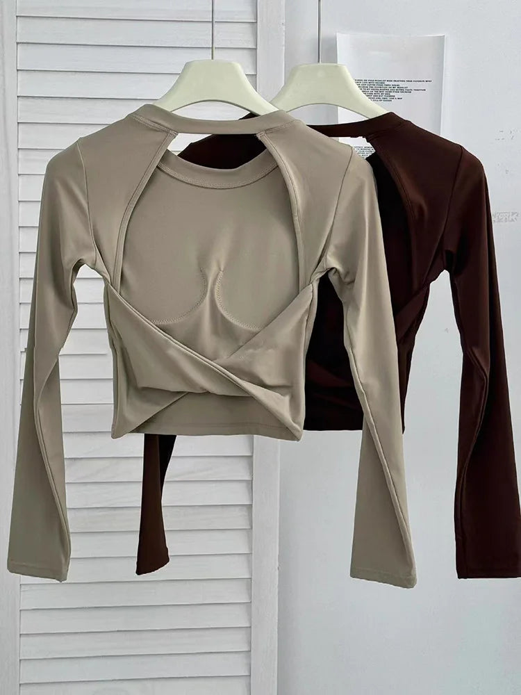 Blusa Deportiva Con Espalda Descubierta