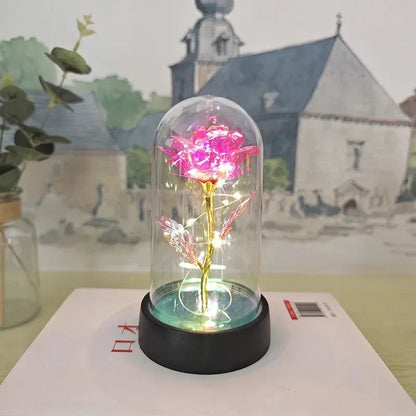Rosa Artificial Con Luz Led