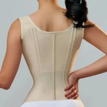Faja chaleco estilo colombiano con cierre, broches y tirantes - foto 5