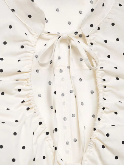 Blusa Con Estampado de Lunares