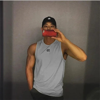 2024 Camiseta sin mangas para gimnasio y fitness para hombre, camiseta sin mangas para Fitness, chaleco deportivo transpirable de malla para hombre, camiseta interior para gimnasio, chaleco para correr para hombre