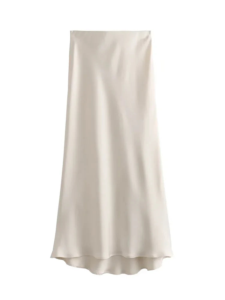 Falda Larga de Satén