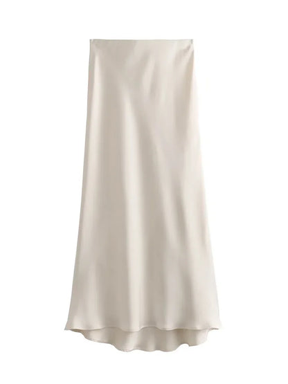 Falda Larga de Satén