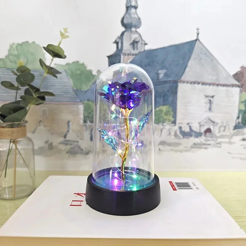 Rosa Artificial Con Luz Led