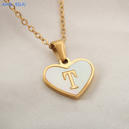 Collar Con Inicial De Corazón