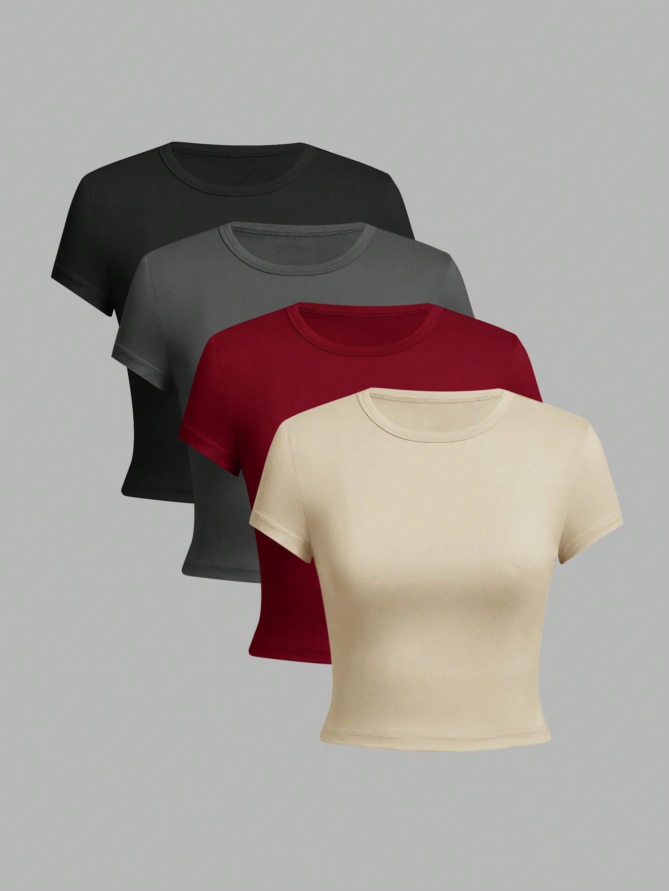 4 Piezas de Camiseta Básica