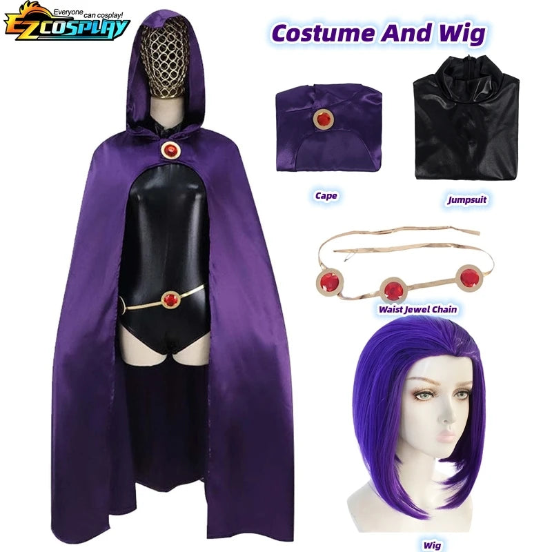 Disfraz de Cosplay de Teen Titans Raven