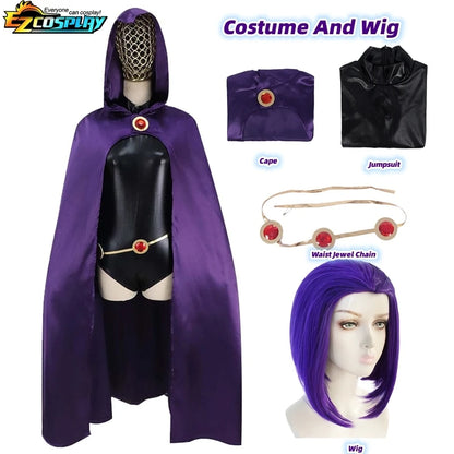 Disfraz de Cosplay de Teen Titans Raven