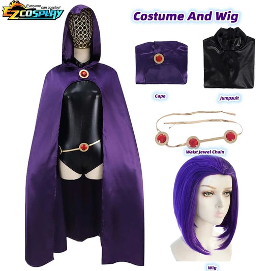 Disfraz de Cosplay de Teen Titans Raven