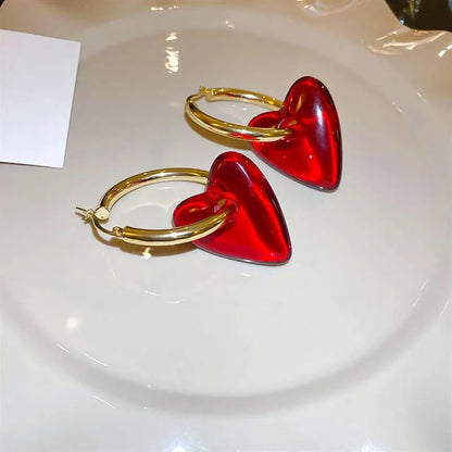 Pendientes De Gota De Corazón