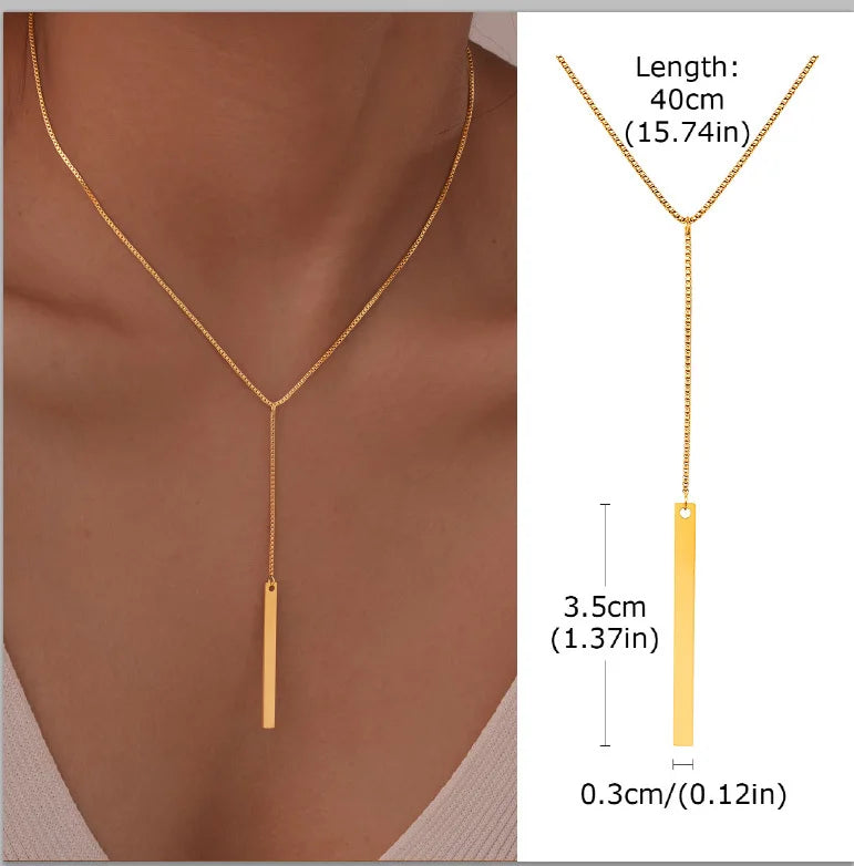 Collar Largo Lariat en Forma de Y - Diseño 12
