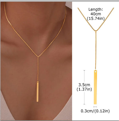 Collar Largo Lariat en Forma de Y - Diseño 12