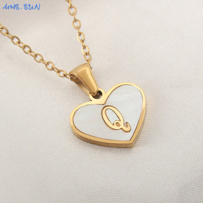 Collar Con Inicial De Corazón