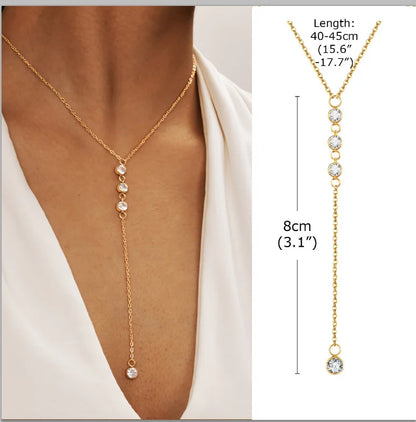 Collar Largo Lariat en Forma de Y - Diseño 19