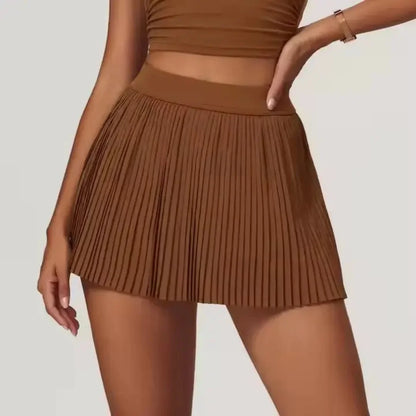 Falda Deportiva Plisada con Bolsillo Interior