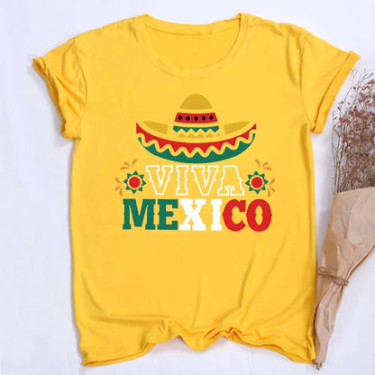 Camiseta con Estampado Gráfico de Viva México