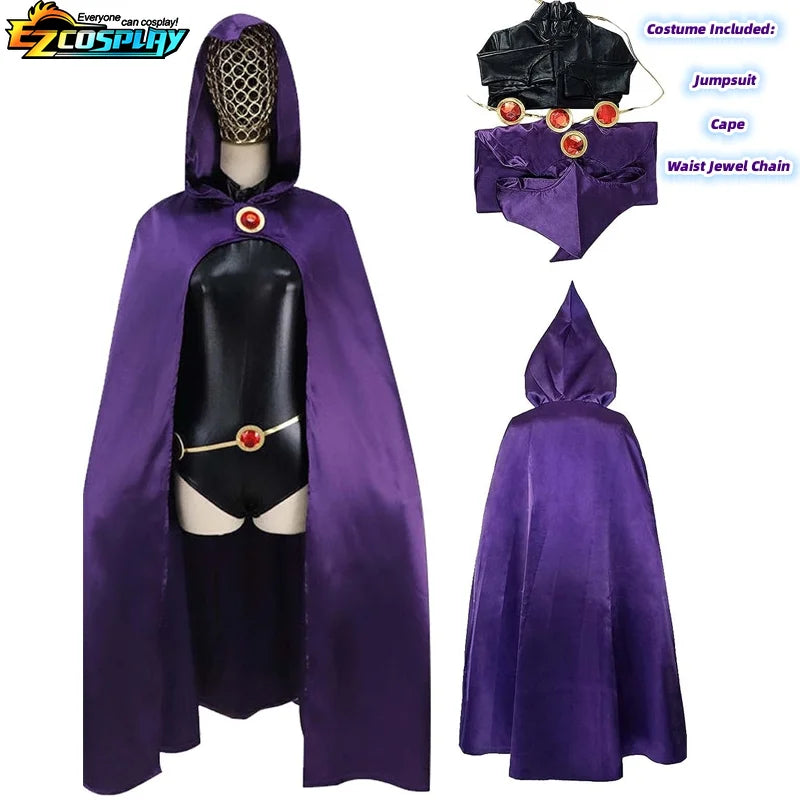 Disfraz de Cosplay de Teen Titans Raven