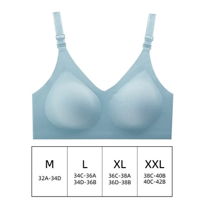 Brasier sin costuras y sin varilla con escote en V - Verde esmeralda / Extra grande/XL