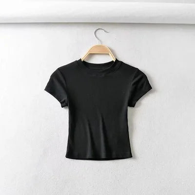 Camiseta de manga corta con cuello redondo