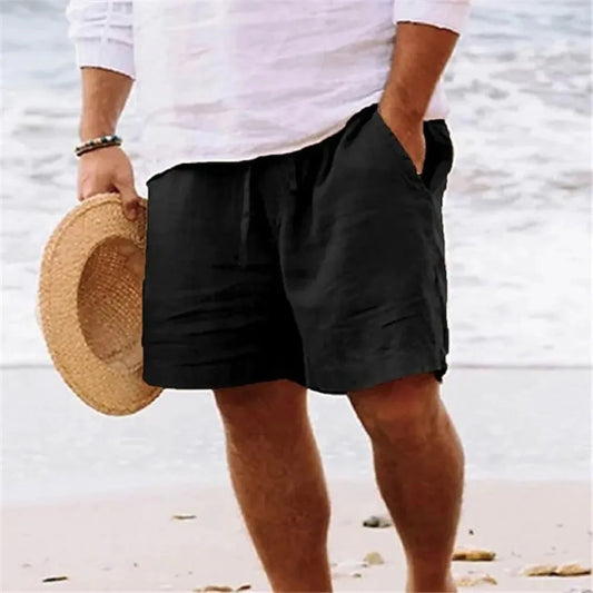 Short de Algodón y Lino para Hombre