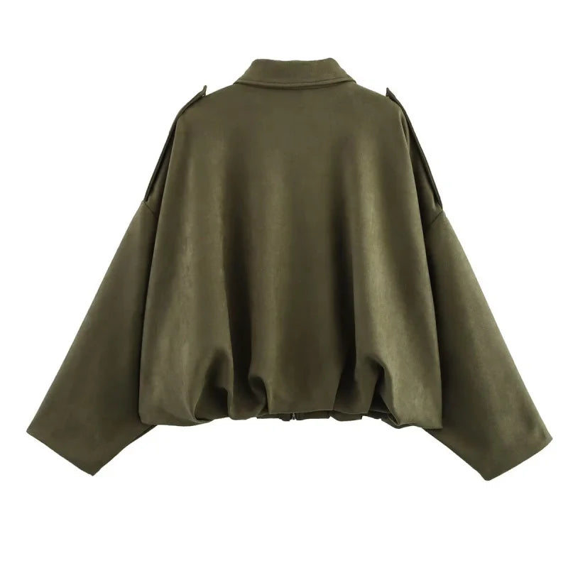 Chaqueta con Textura de gamuza