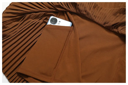 Falda Deportiva Plisada con Bolsillo Interior