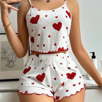 Conjunto de Pijama con Corazones