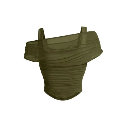 Top Corto con Pliegues