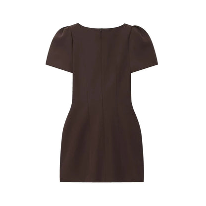 Minivestido Elegante De Manga Corta