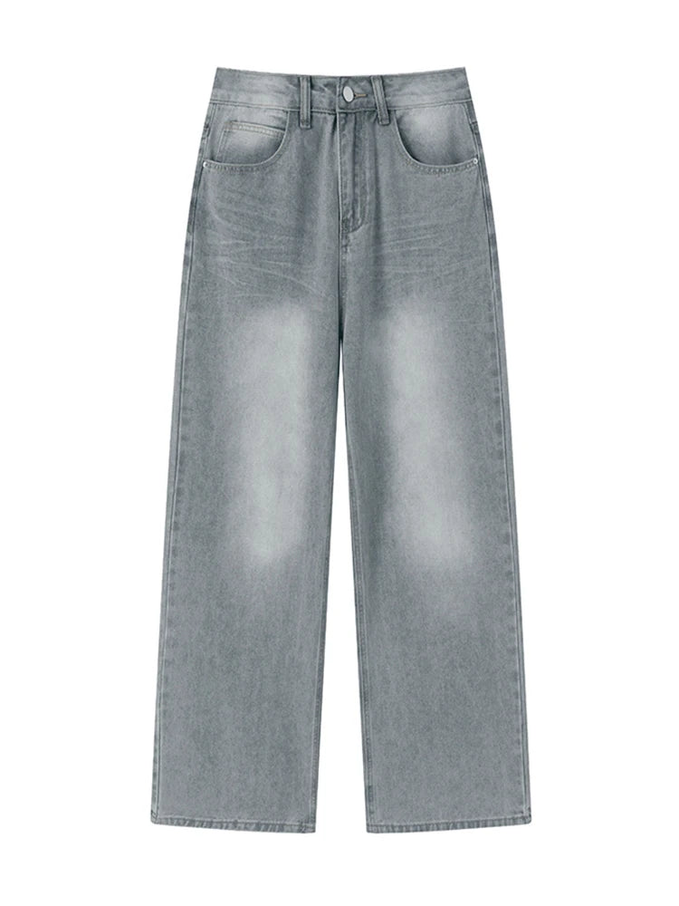 Pantalon Vaquero Holgado Gris