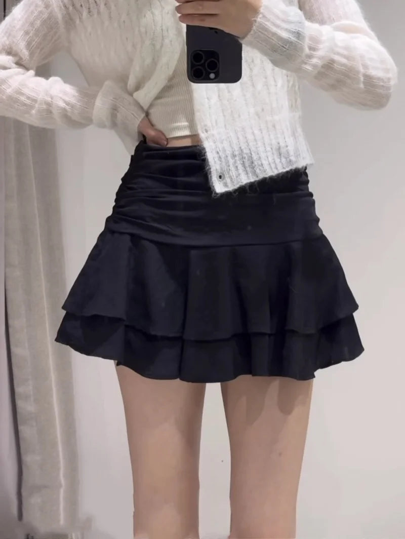 Falda Corta de Cintura Media