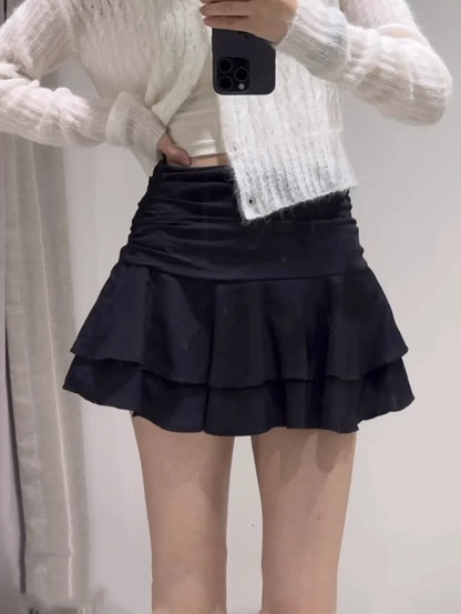 Falda Corta de Cintura Media