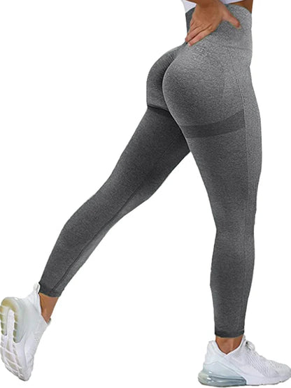 Mallas de entrenamiento sin costuras para mujer, mallas Push Up de cintura alta, mallas deportivas sexis para gimnasio, mallas deportivas negras de moda