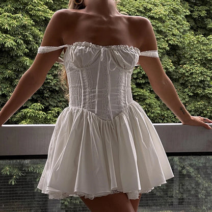 Minivestido Plisado sin Mangas