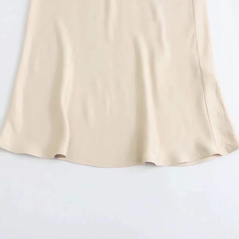 Falda Larga de Satén