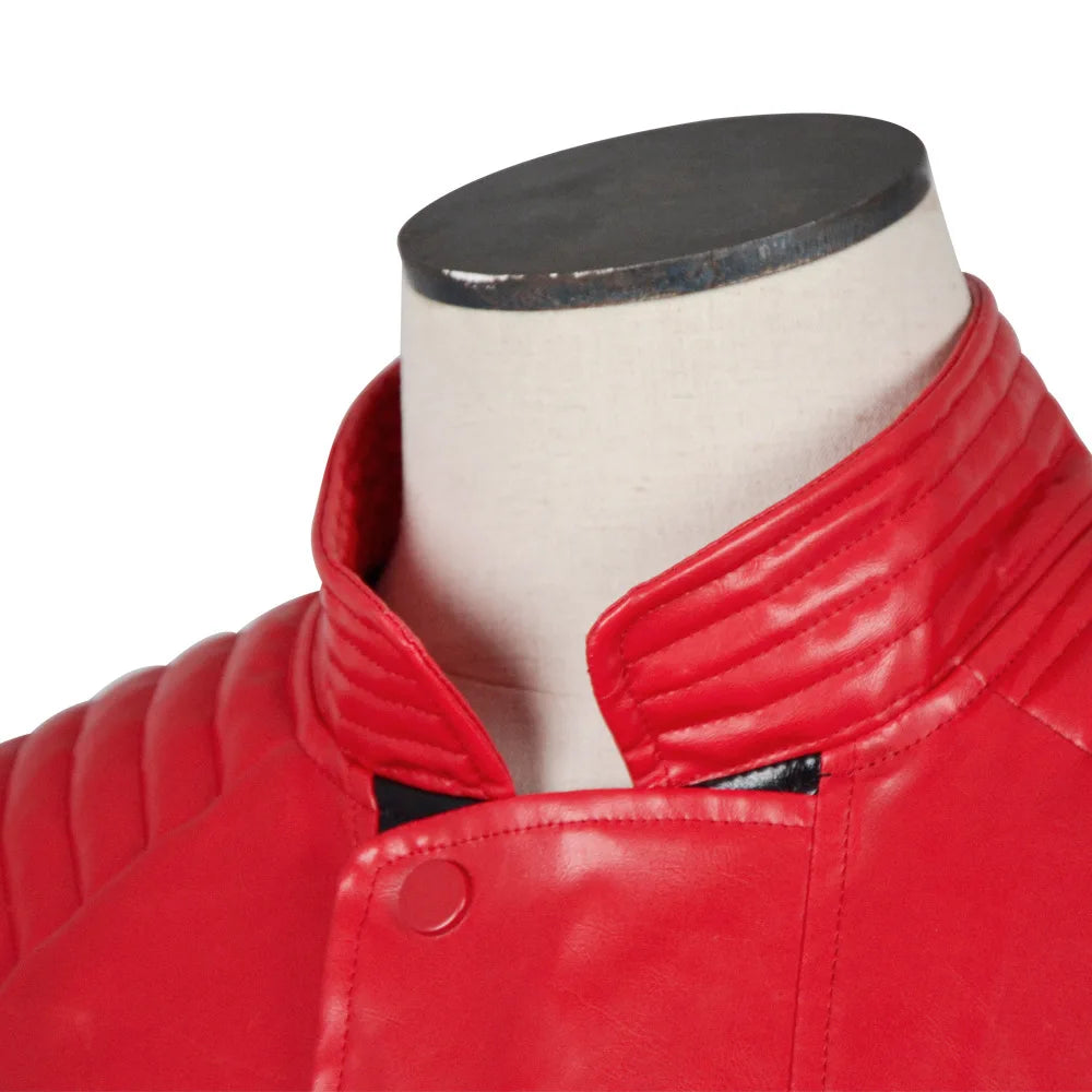 Michael Jackson-Chaqueta de Cuero Roja