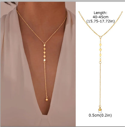 Collar Largo Lariat en Forma de Y - Diseño 5