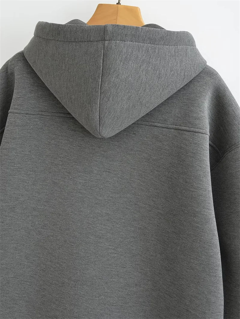 Sudadera con Capucha y Cremallera