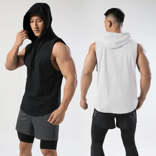 Camisetas sin mangas para hombre, camisetas sin mangas con capucha, camisetas sin mangas para hombre, camisetas sin mangas de Hip Hop para hombre