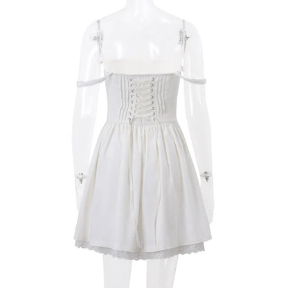 Minivestido Plisado sin Mangas