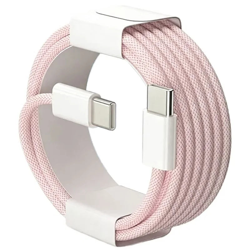 Cable USB-C a USB-C de 60 W carga rápida - Rosa / 1 m / USB-C a USB-C