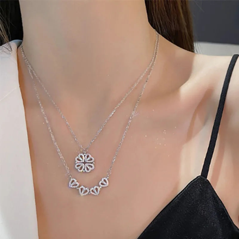 Collar con Trébol de Corazones - foto 3