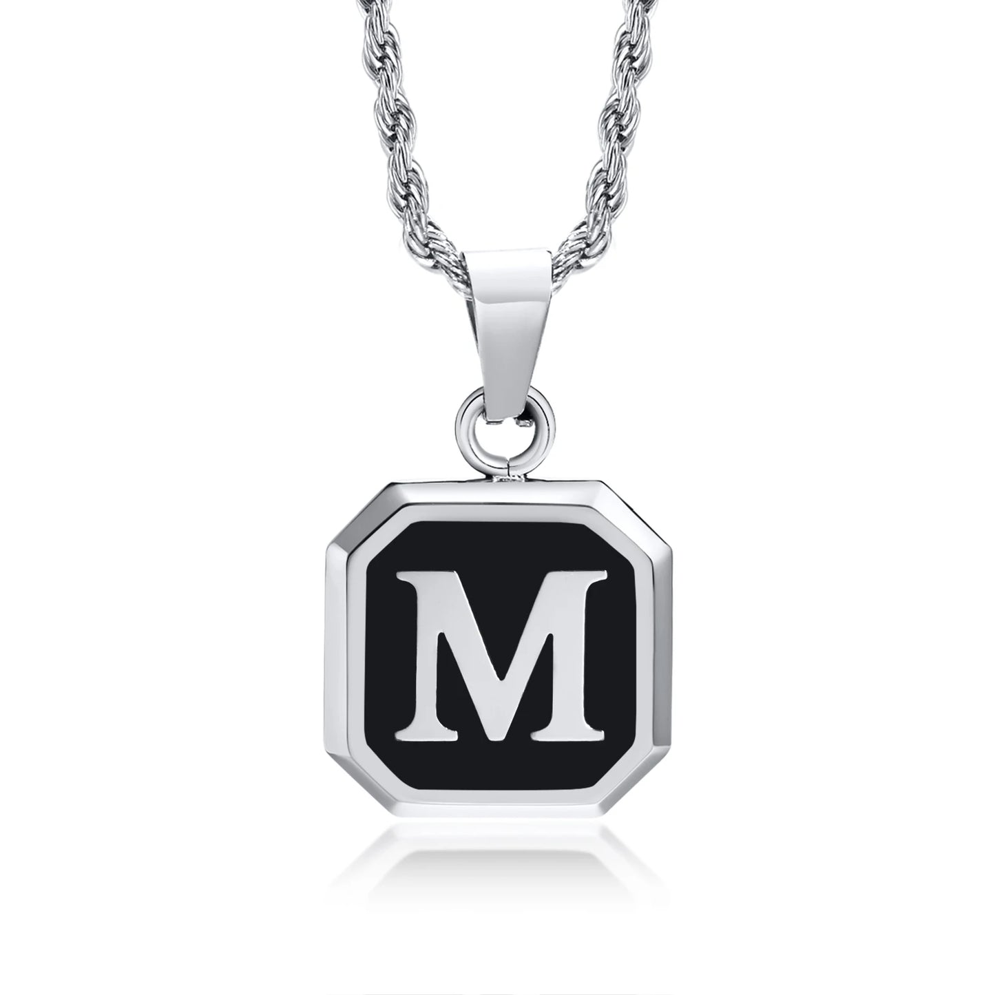 Collar Cuadrado Con Iniciales
