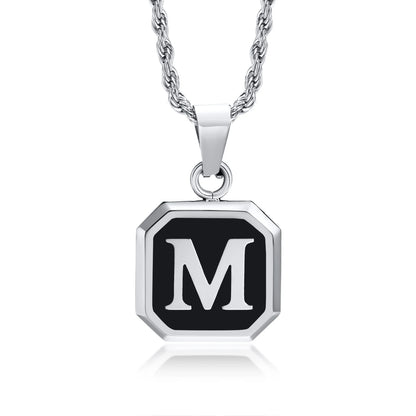 Collar Cuadrado Con Iniciales