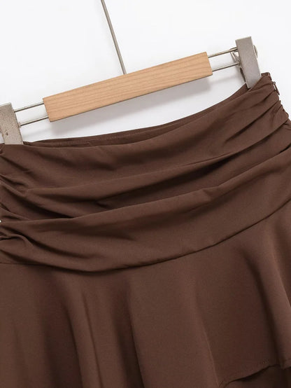 Falda Corta de Cintura Media