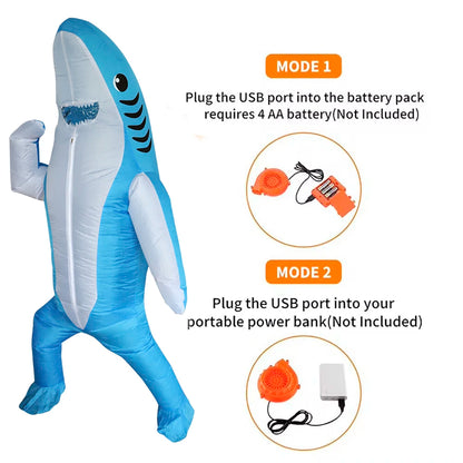 Traje Inflable con Diseño de Tiburón